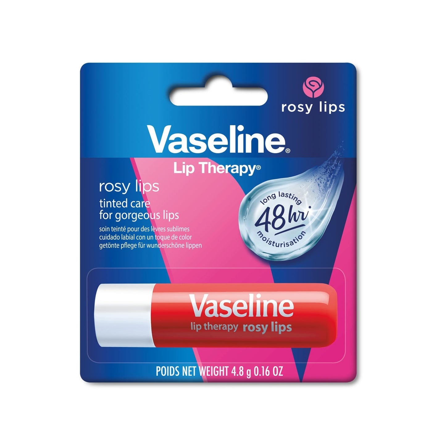 Stick à lèvres Rosy Beurre de Karité Huile d'Amande Douce VASELINE