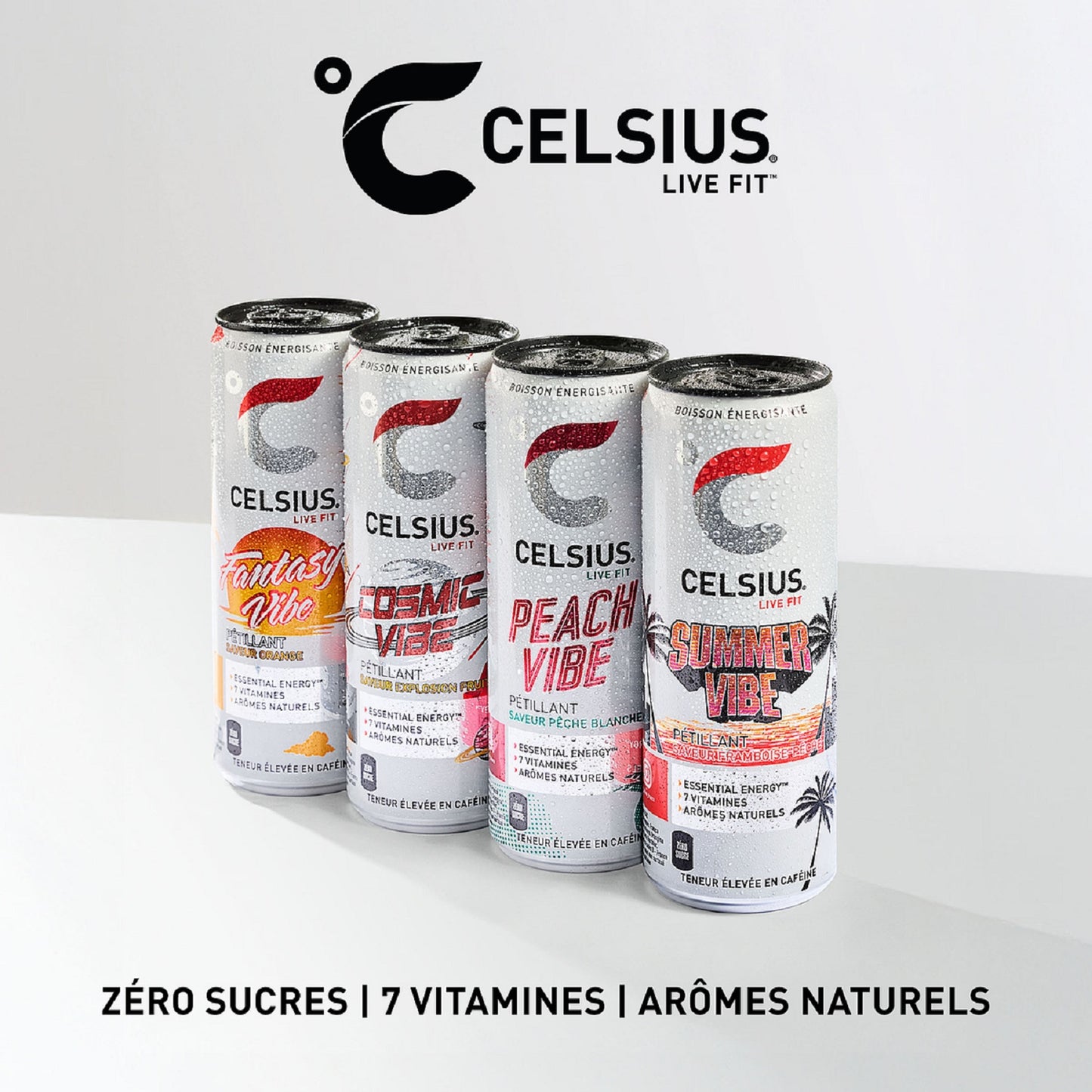 Boisson Énergisante Pétillante Saveur Framboise Bleue CELSIUS