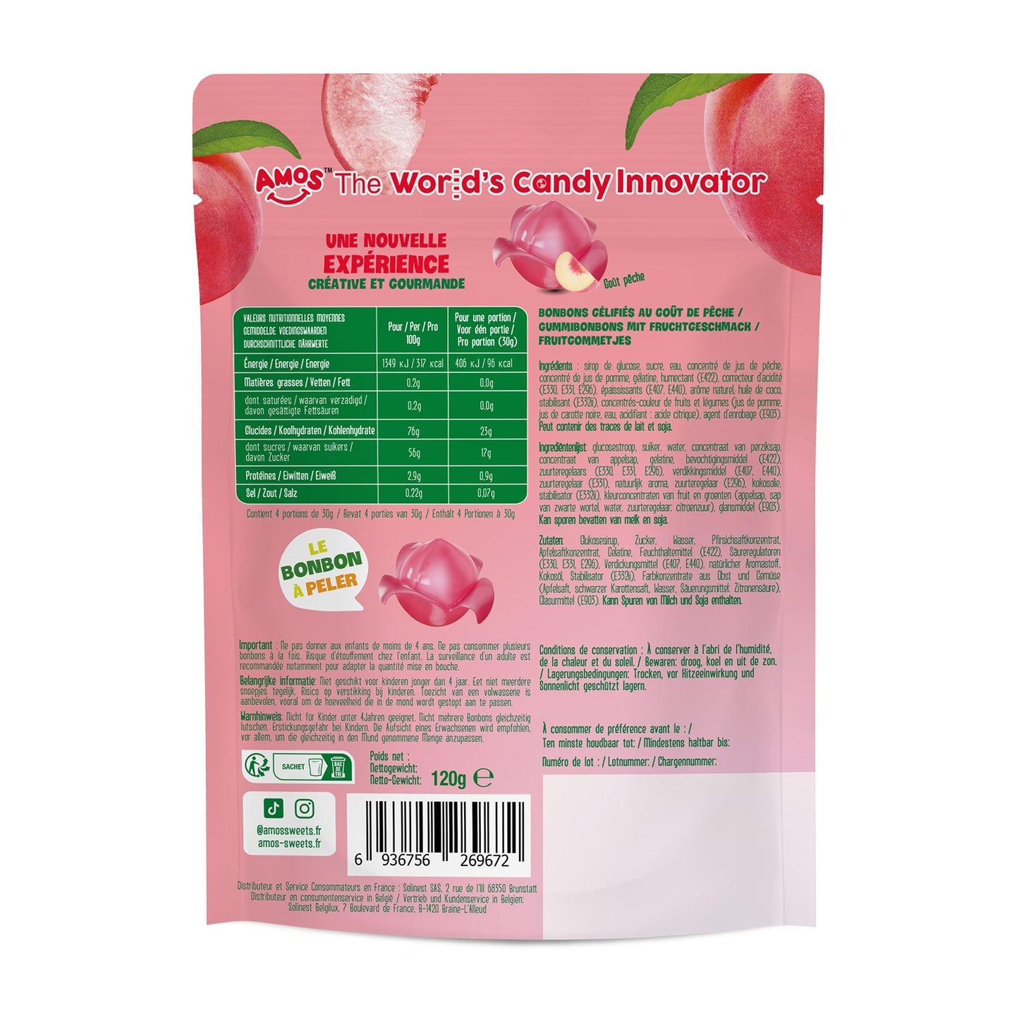 Bonbon peel pêche AMOS