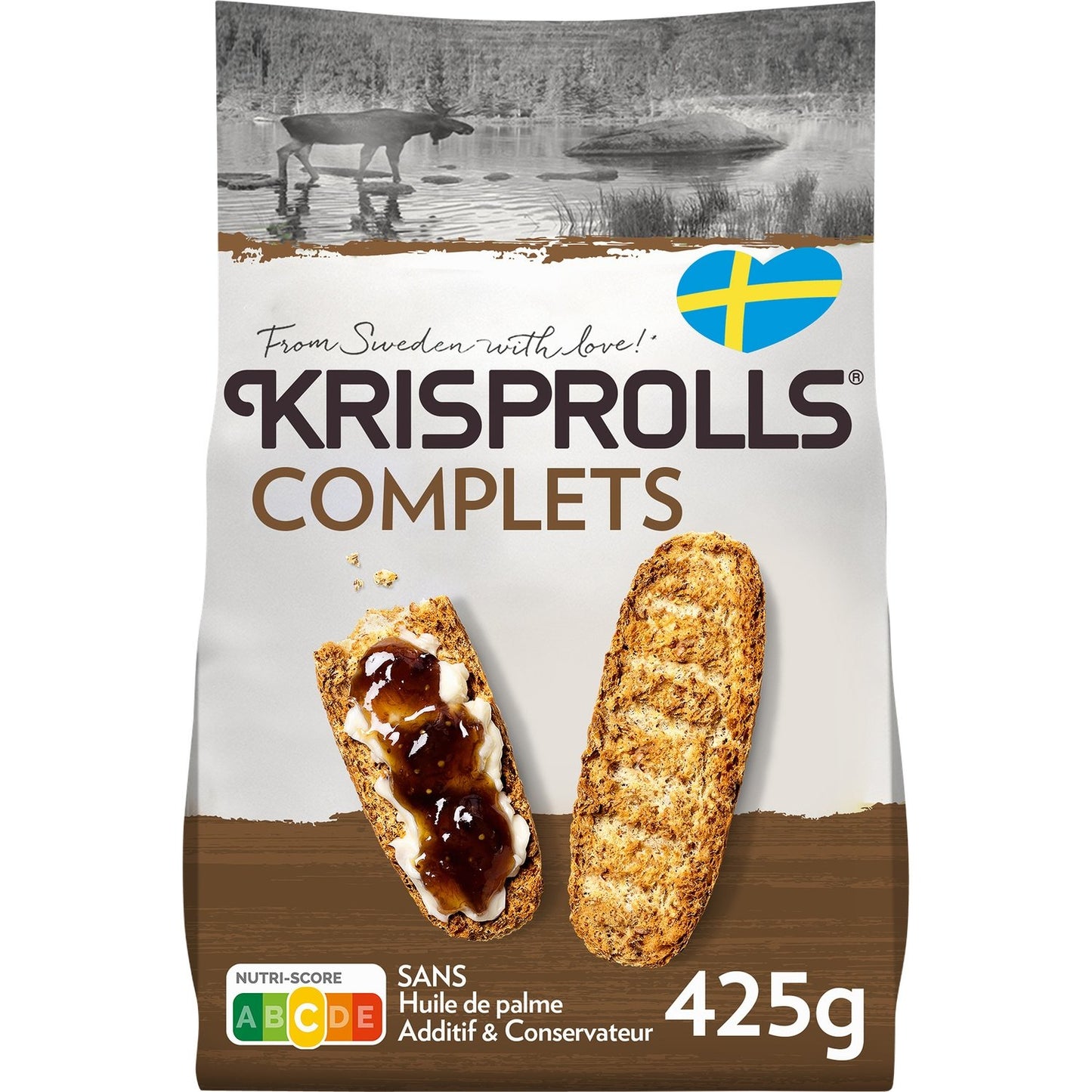 Petits Pains Grillés Complets KRISPROLL'S Le paquet de 400g