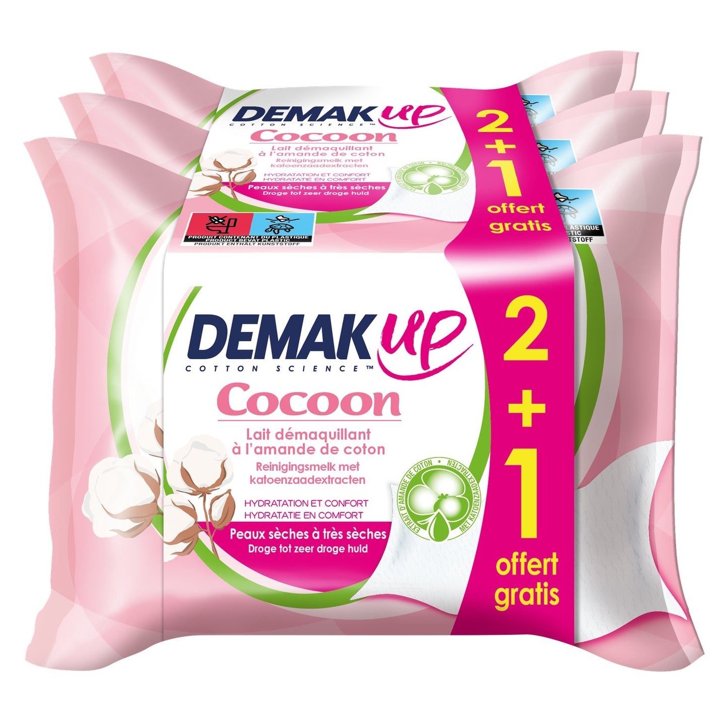 DEMAK'UP Cocoon Makeup Remover Wipes for Dry to Very Dry Skin