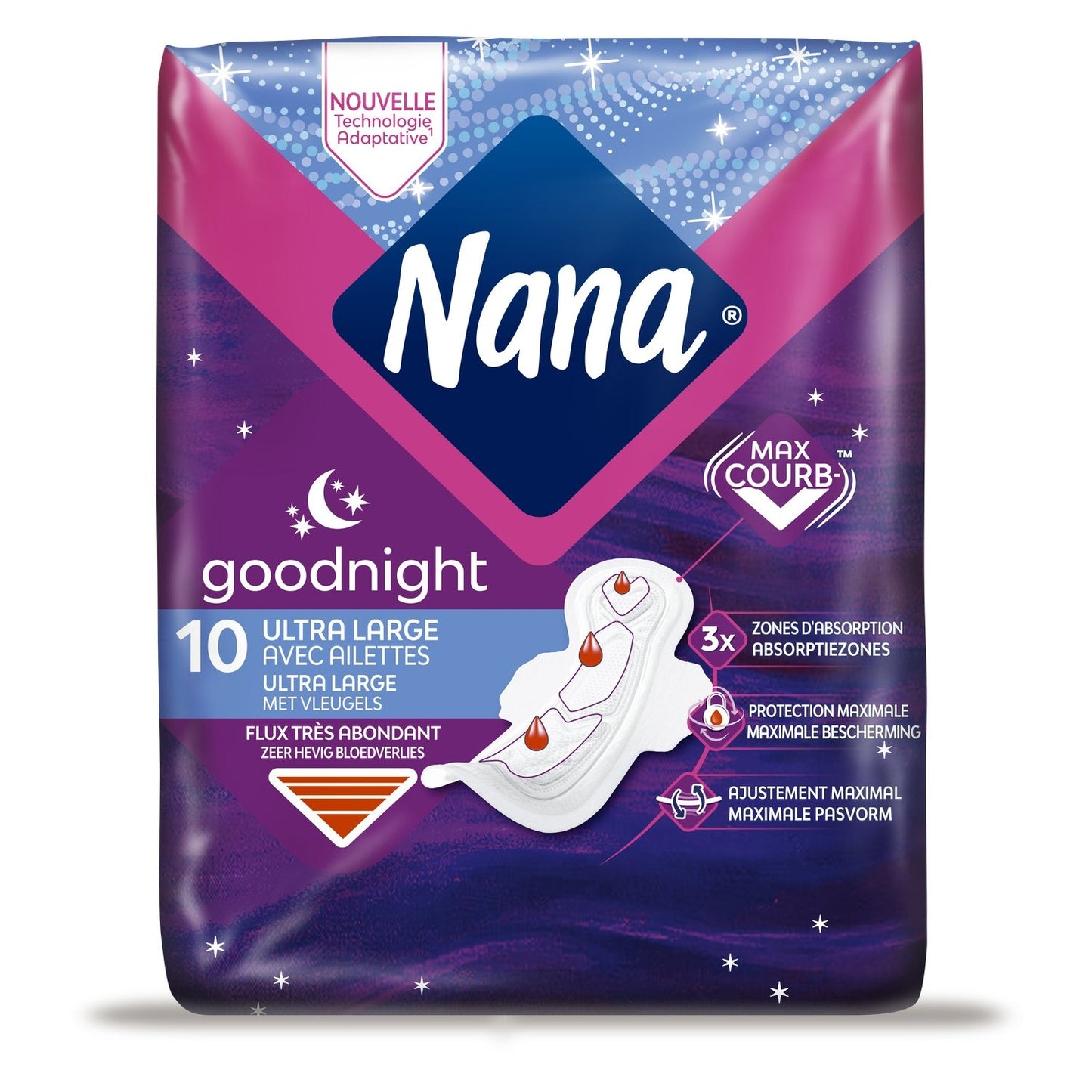 NANA Ultra Goodnight Sanitary Napkins