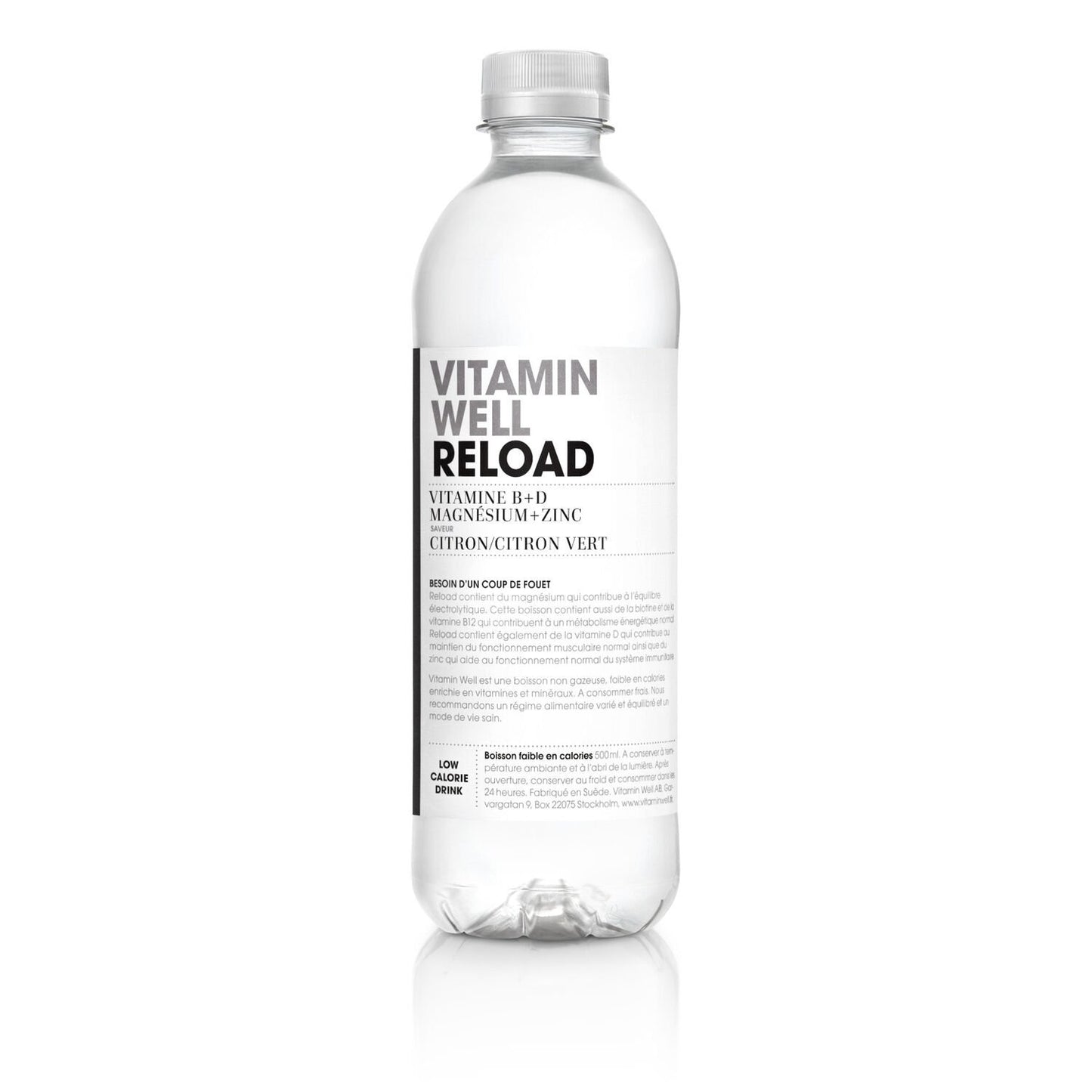 Boisson Vitaminée Goût Citron VITAMIN WELL la bouteille de 50cL