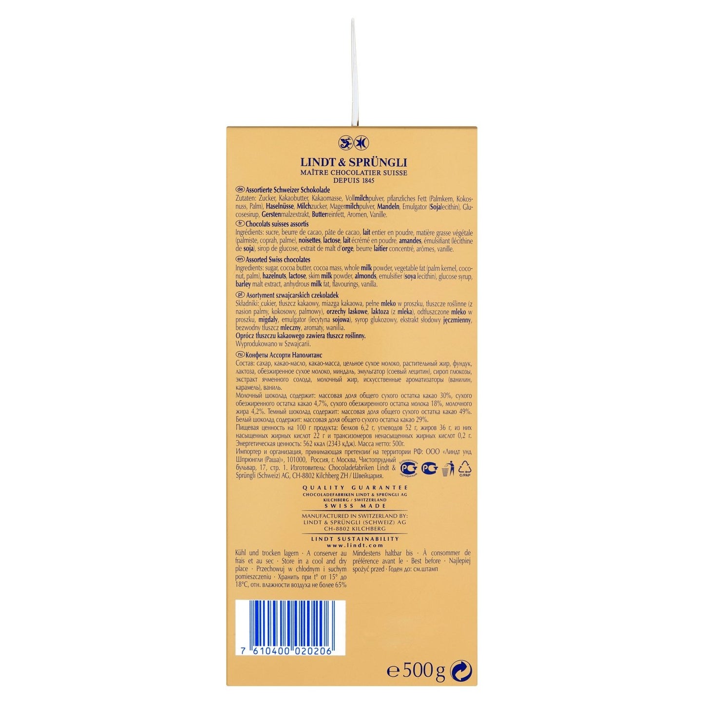 Assortiments de Chocolats Swiss Premium LINDT