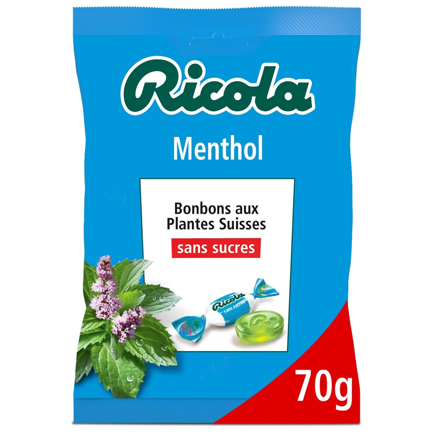 Bonbons Menthol RICOLA le paquet de 70g