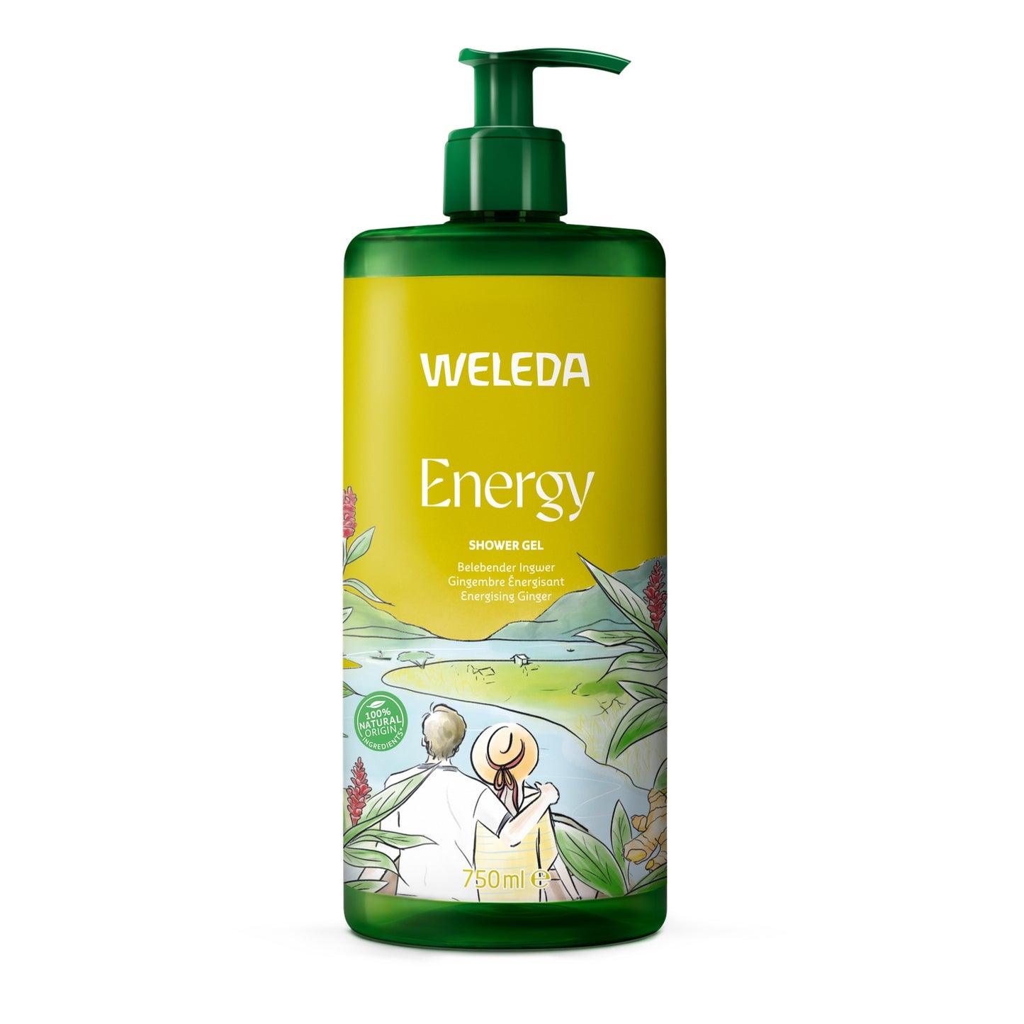WELEDA Energizing Shower Gel with Ginger, Lemongrass and Cedarwood