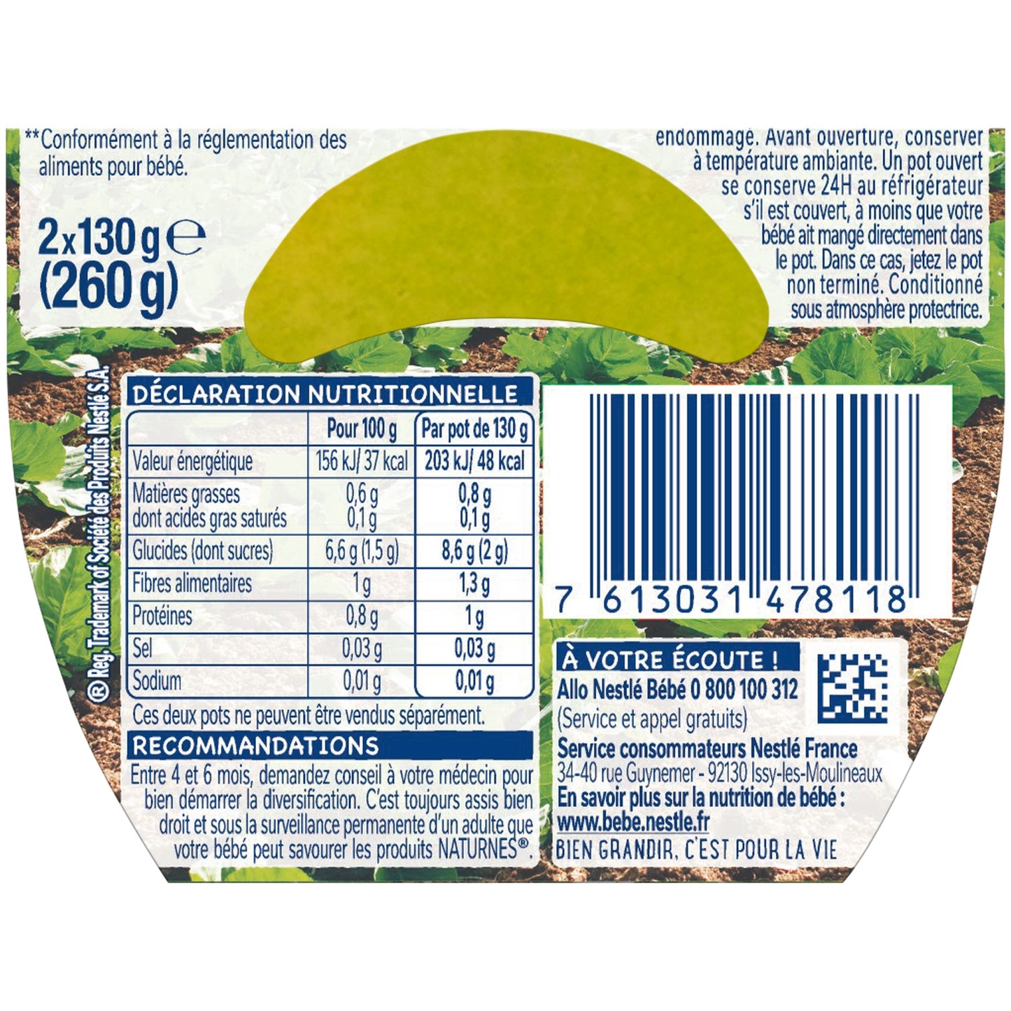 Babygläschen ab 4/6 Monaten, NATURNES Zucchini
