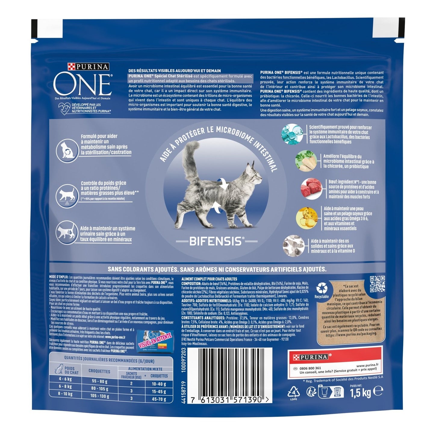 Purina One Sterilized Adult Cat Food with Beef Bifensis