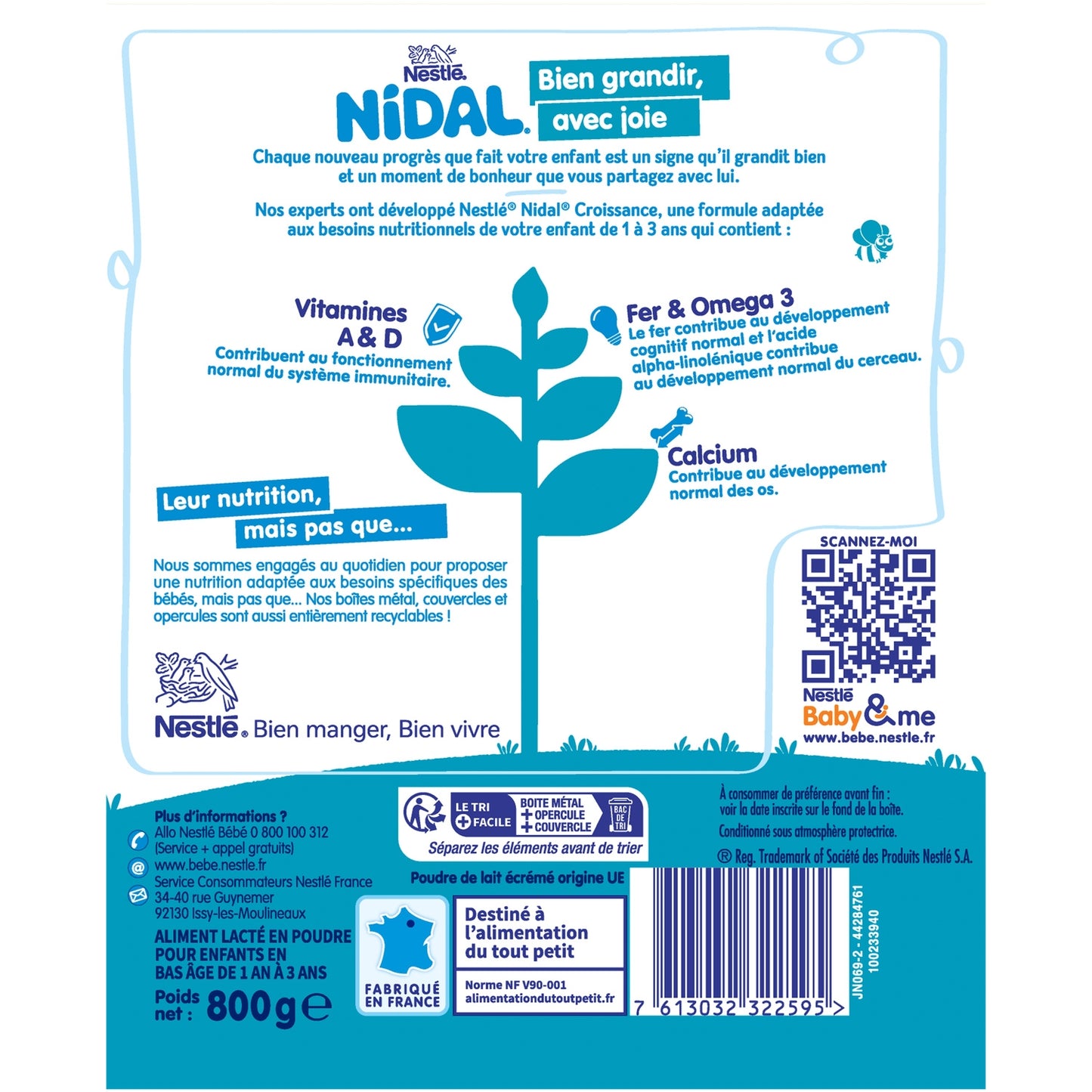 Lait Bébé en Poudre Dès 1 An NIDAL