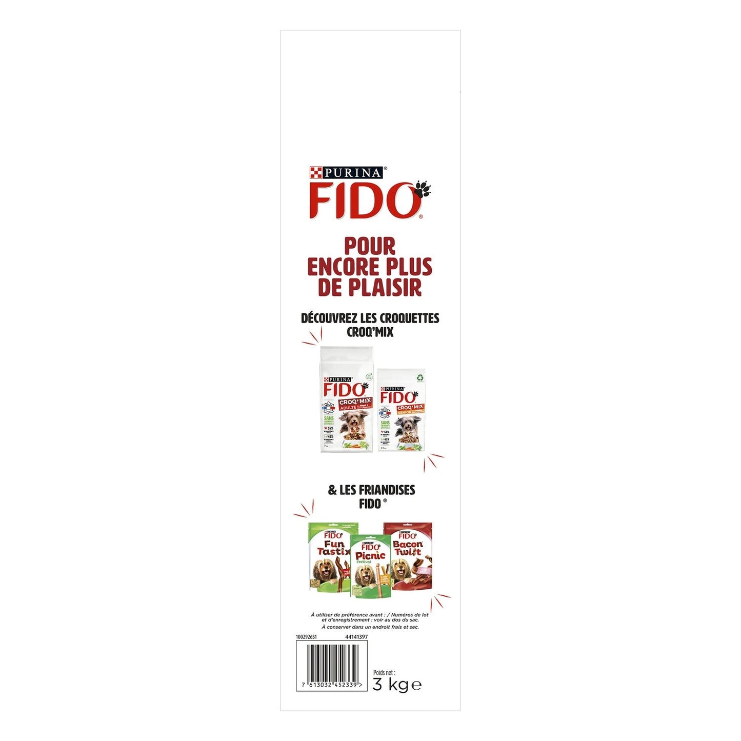 Croquettes pour Chien Adulte Boeuf Volaille Croq' & Tendre FIDO