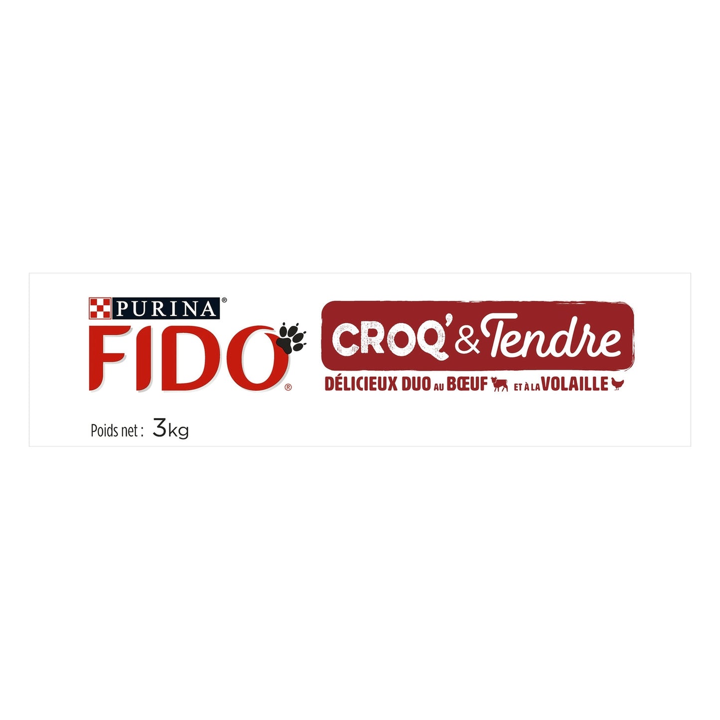 Croquettes pour Chien Adulte Boeuf Volaille Croq' & Tendre FIDO