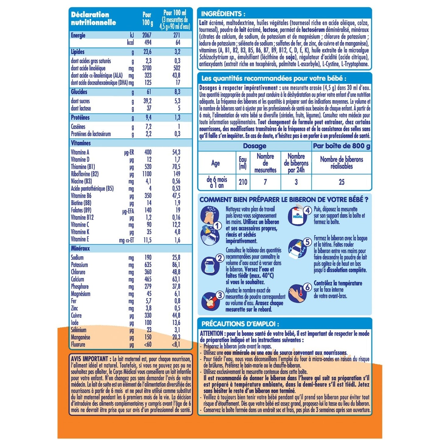 NIDAL 2nd Age Powdered Baby Milk