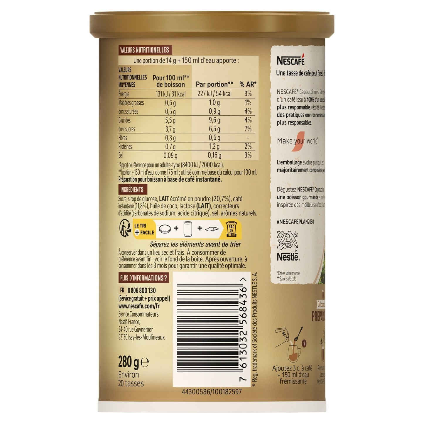 Cappuccino Soluble Original NESCAFE