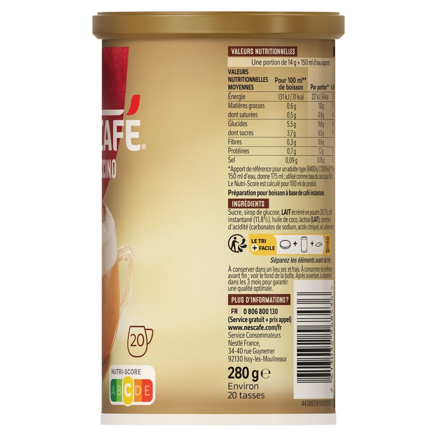 Cappuccino Soluble Original NESCAFE