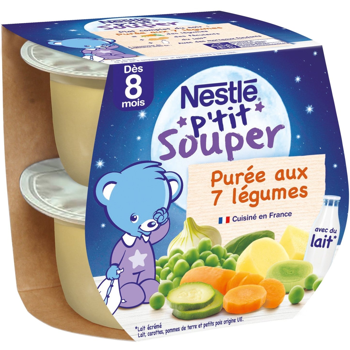 Plat Bébé du Soir Dès 8 Mois 7 Légumes P'tit Souper NESTLE