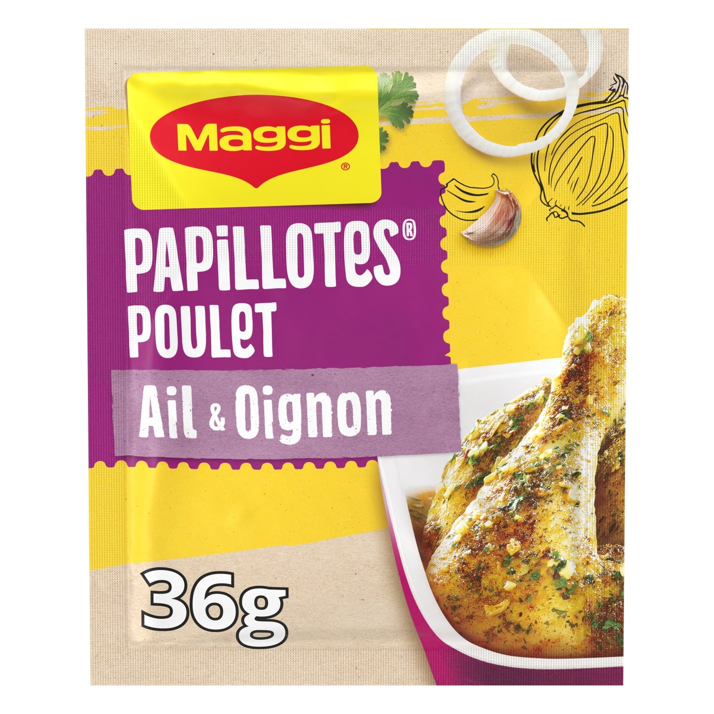 Papillotes Poulet Ail/oignon MAGGI