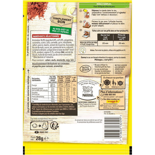 Papillotes Côtes de Porc Barbecue MAGGI