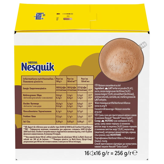 Chocolat Chaud Capsules Nesquik NESCAFE DOLCE GUSTO