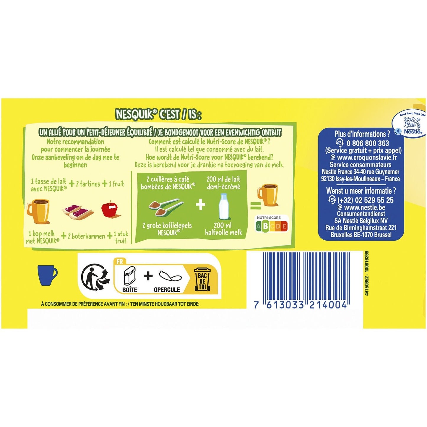Chocolat en Poudre Goût Extra Chocolat NESQUIK