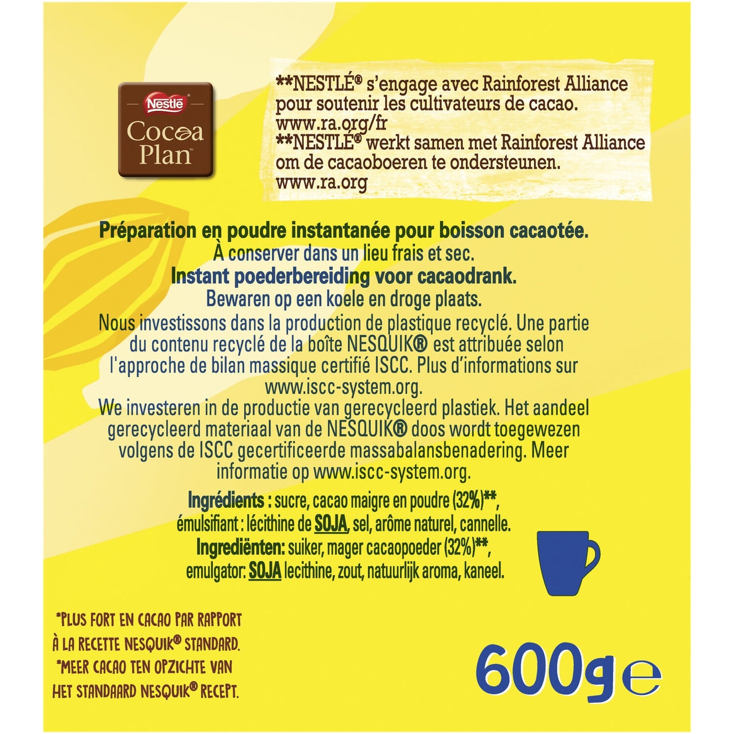 Chocolat en Poudre Goût Extra Chocolat NESQUIK