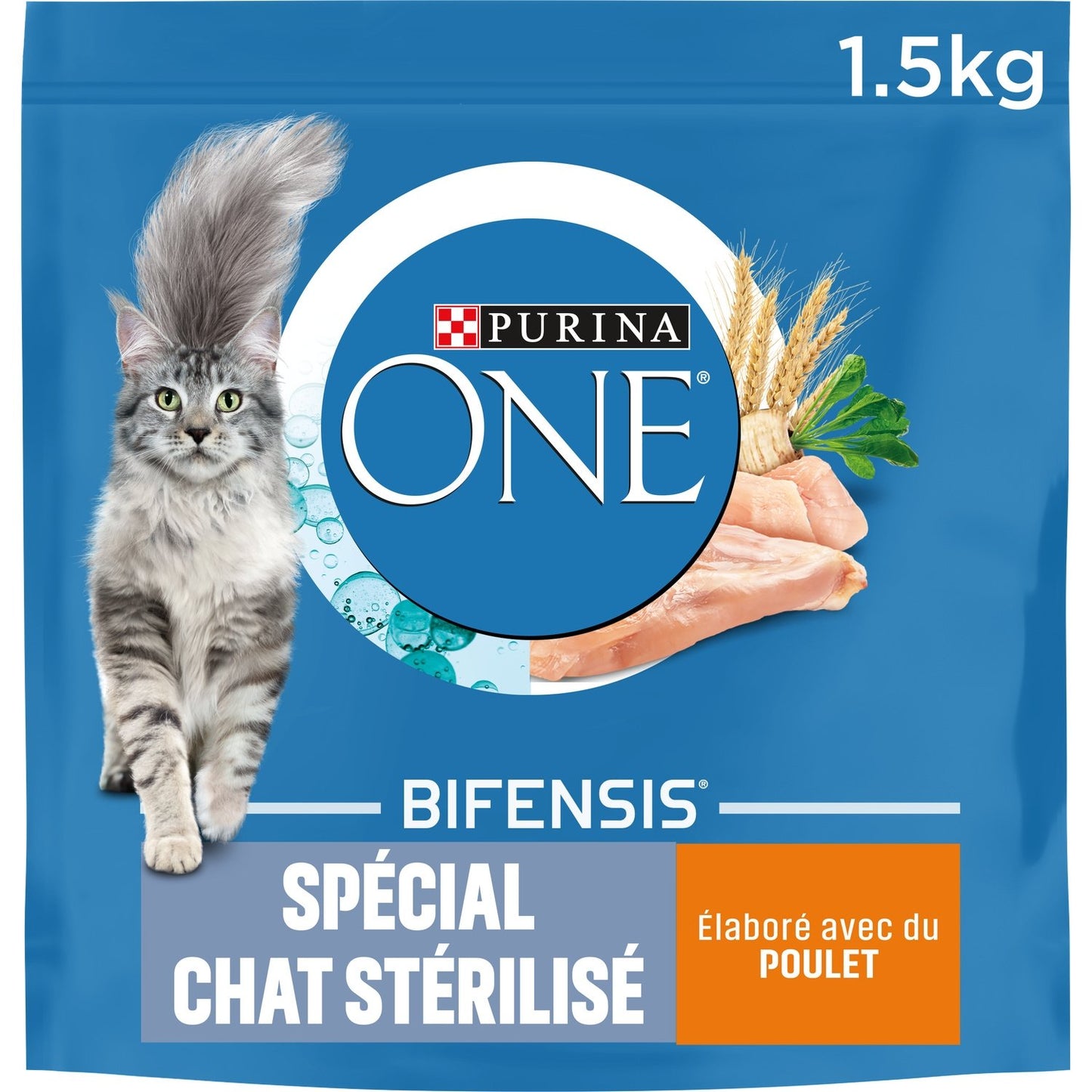 Croquettes pour Chat Adulte Stérilisé Poulet Bifensis PURINA ONE Le sac d'1,5kg