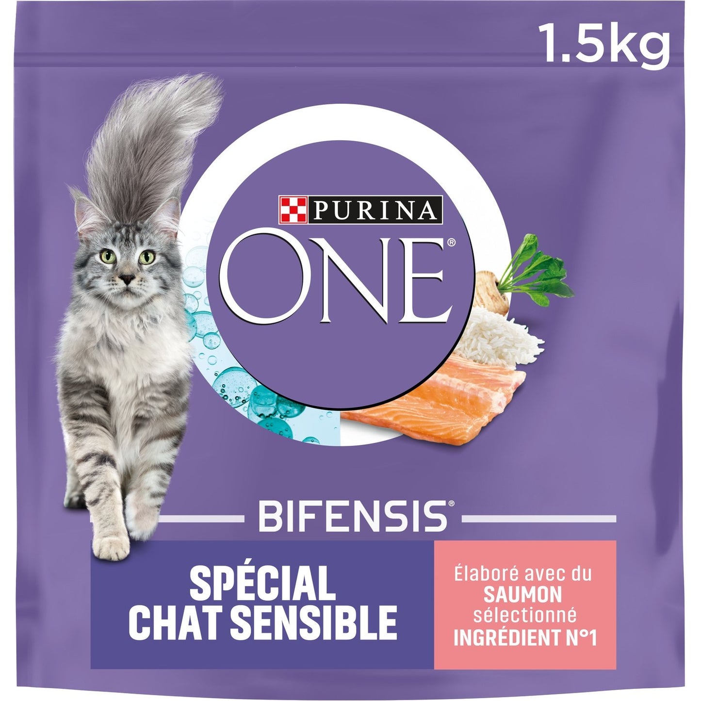 Croquettes pour Chat Sensible au Saumon PURINA ONE