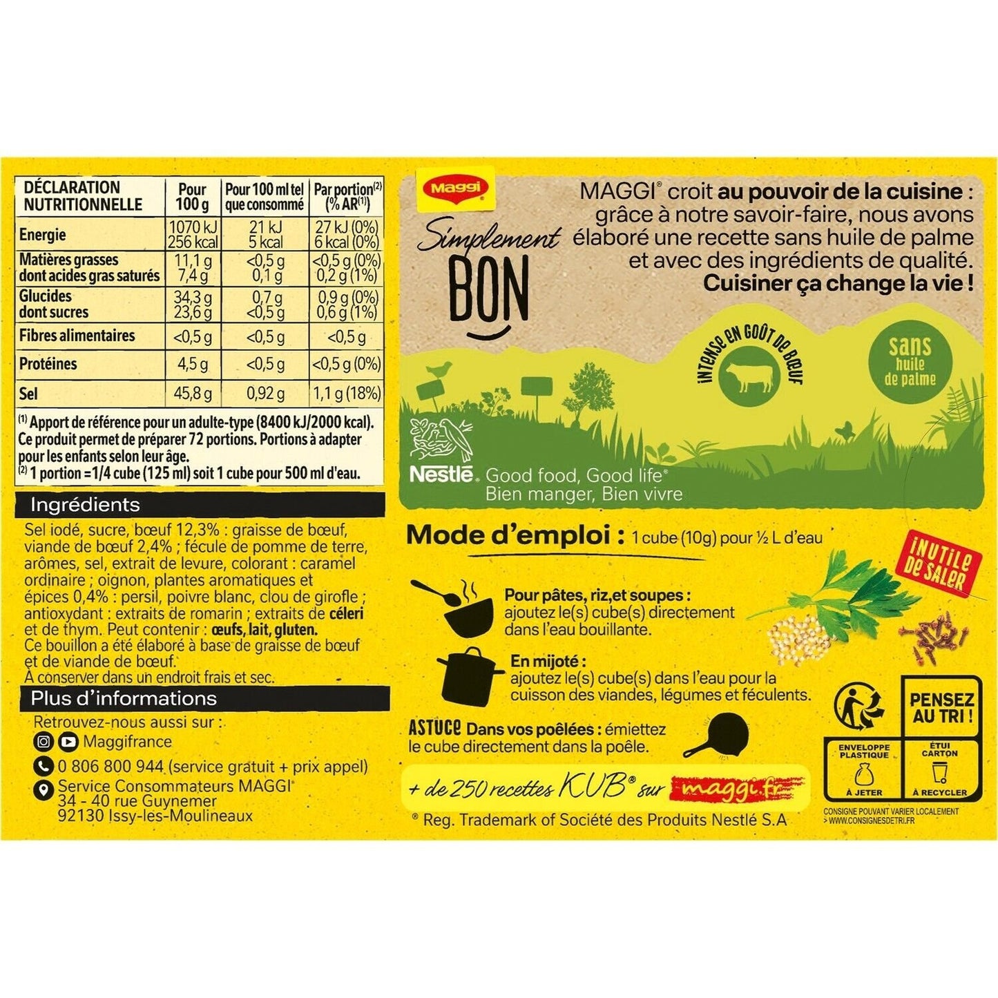 Bouillon Kub Bœuf MAGGI