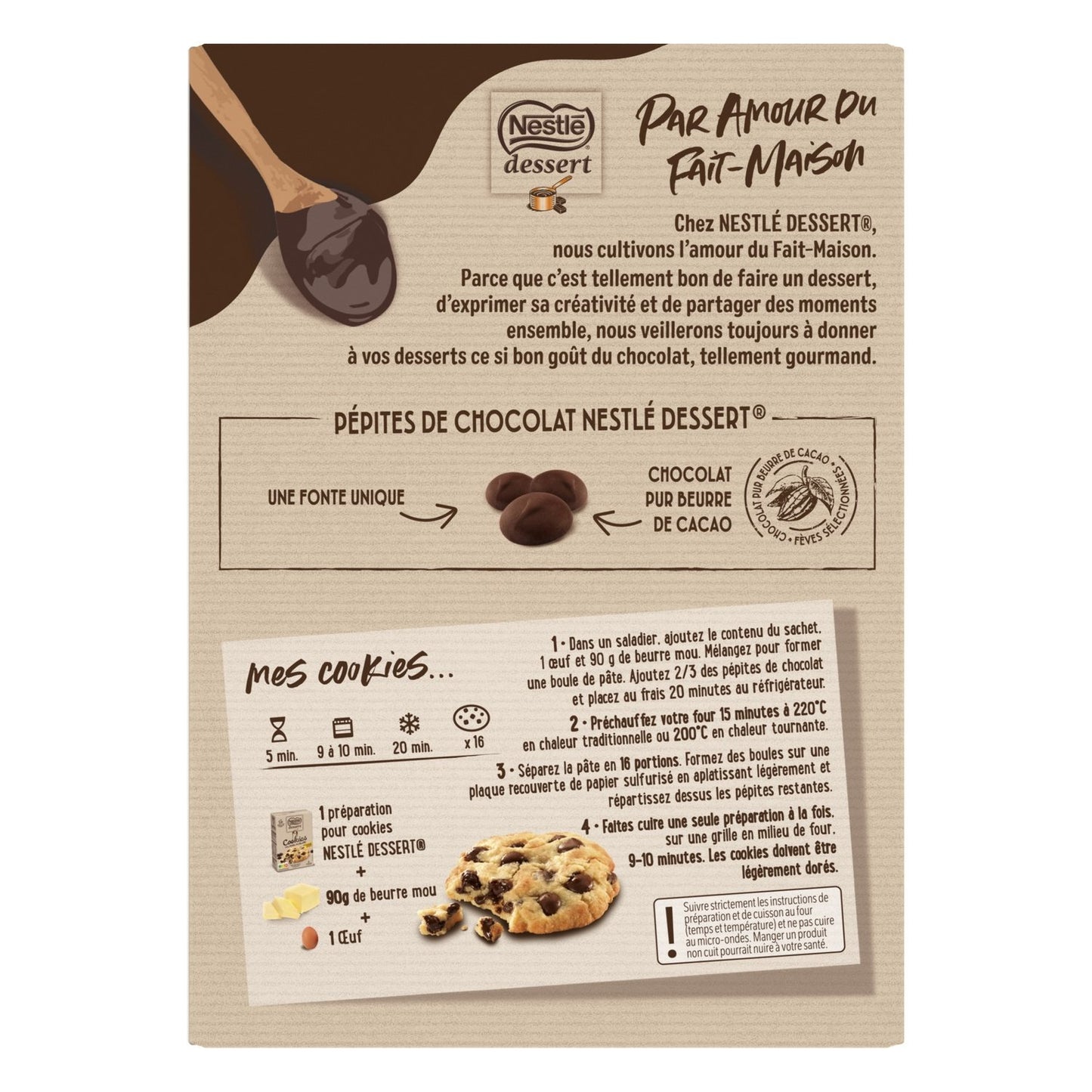 Préparation pour Gâteau Cookies aux Pépites de Chocolat NESTLE DESSERT