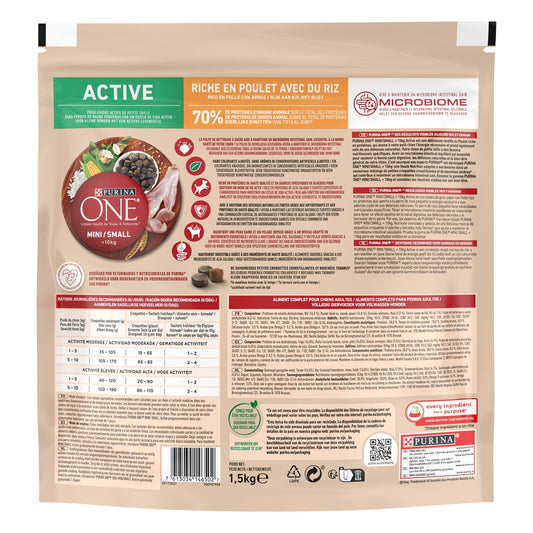 Purina One Small Adult Hundefutter <10kg Huhn mit Reis
