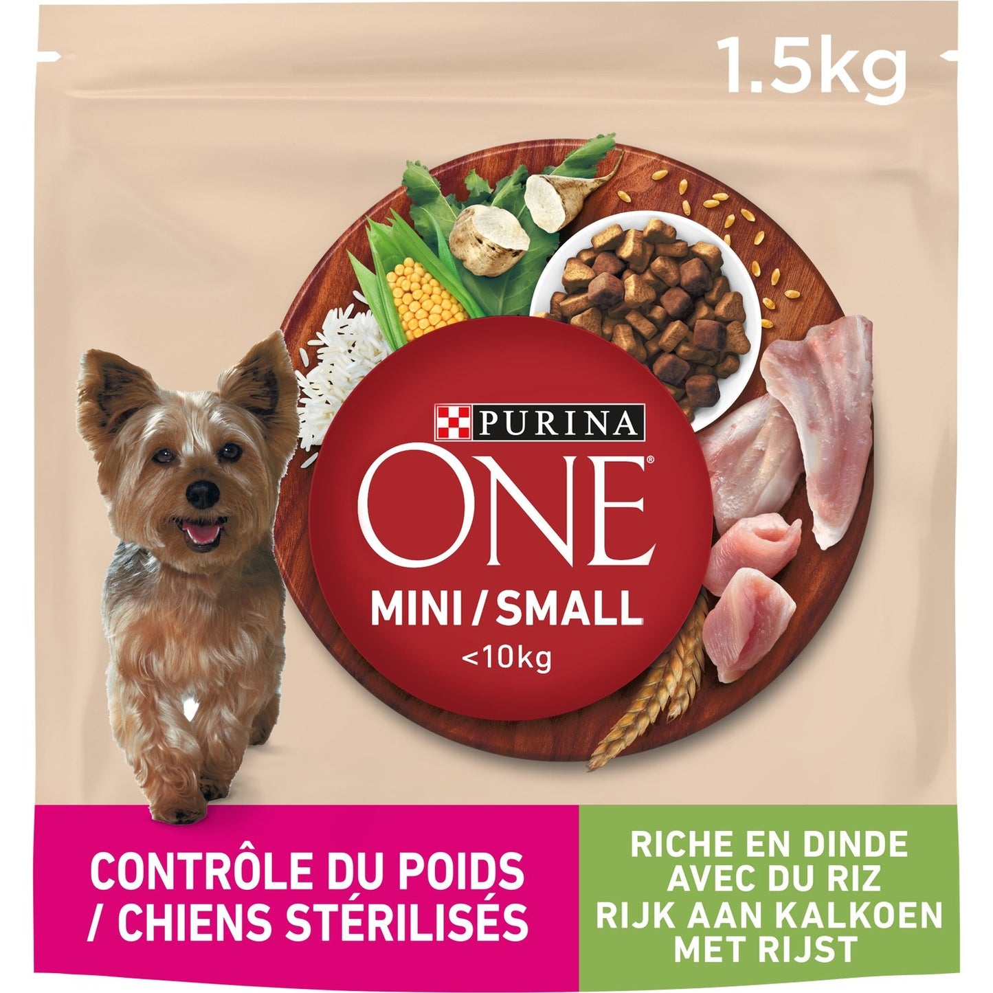 Croquettes pour Chien Adulte Petit <10kg Stérilisé Dinde PURINA ONE