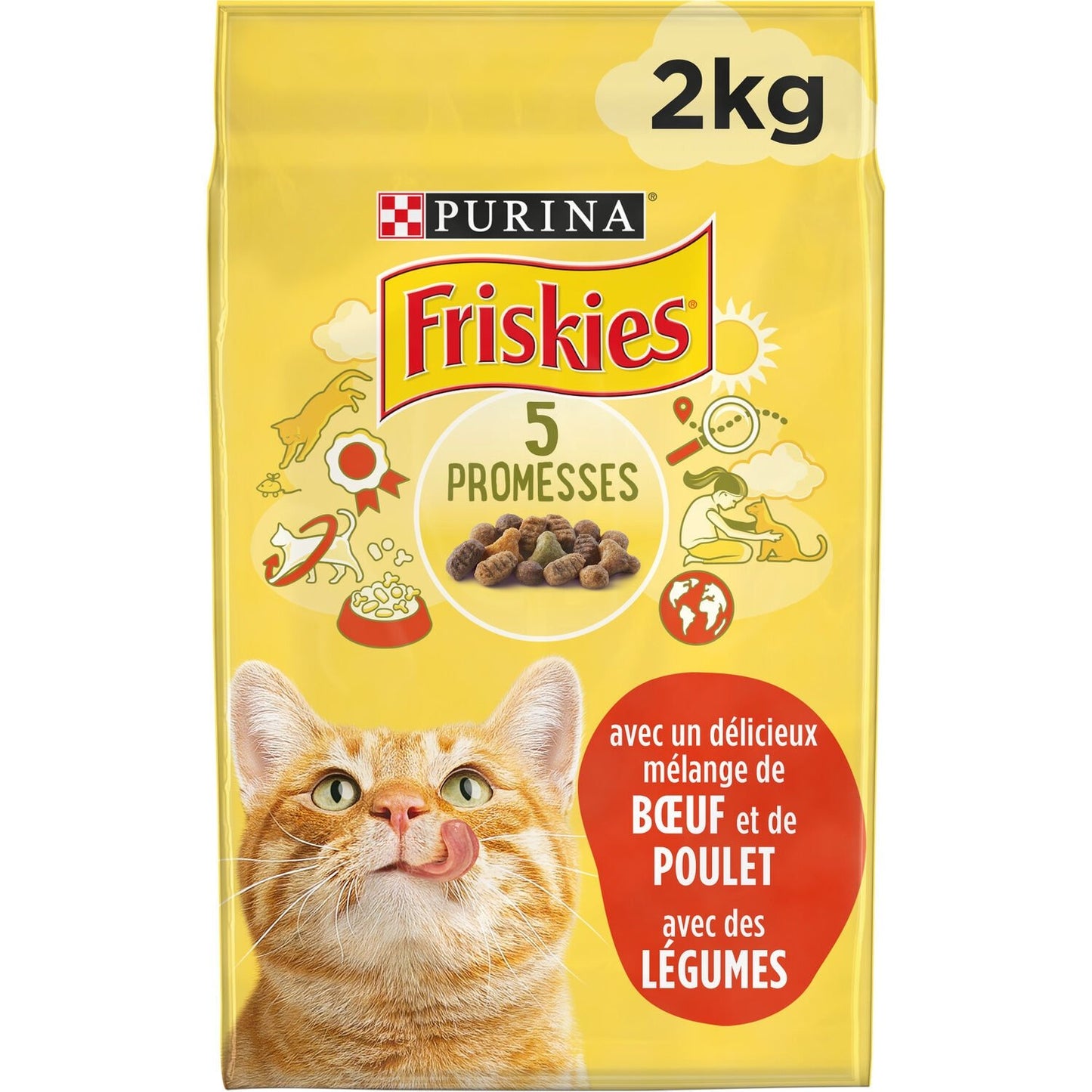 Purina Friskies Katzenfutter mit Rind/Huhn und Gemüse