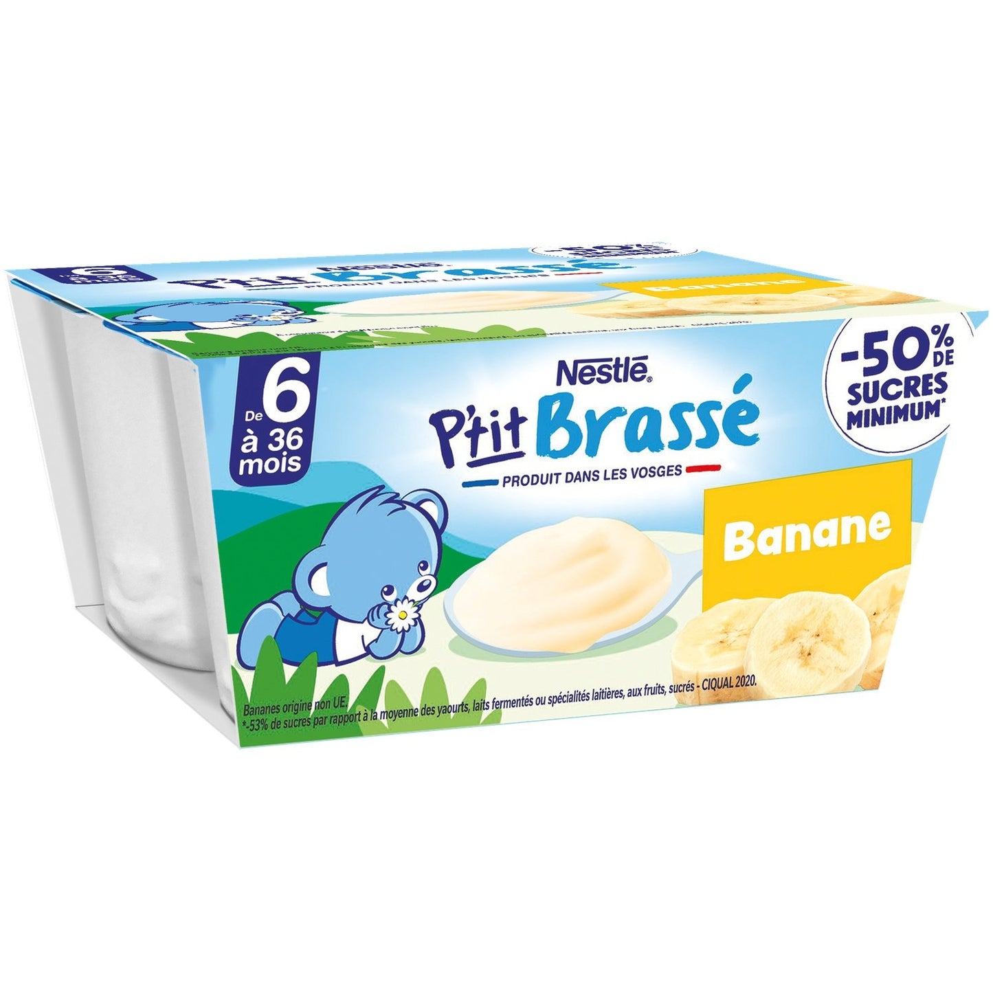 Dessert Bébé Dés 6 Mois, Banane NESTLE 4 pots de 100 g