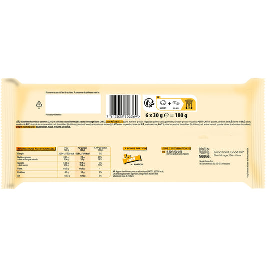 Barres Chocolatées Blanc Caramel LION