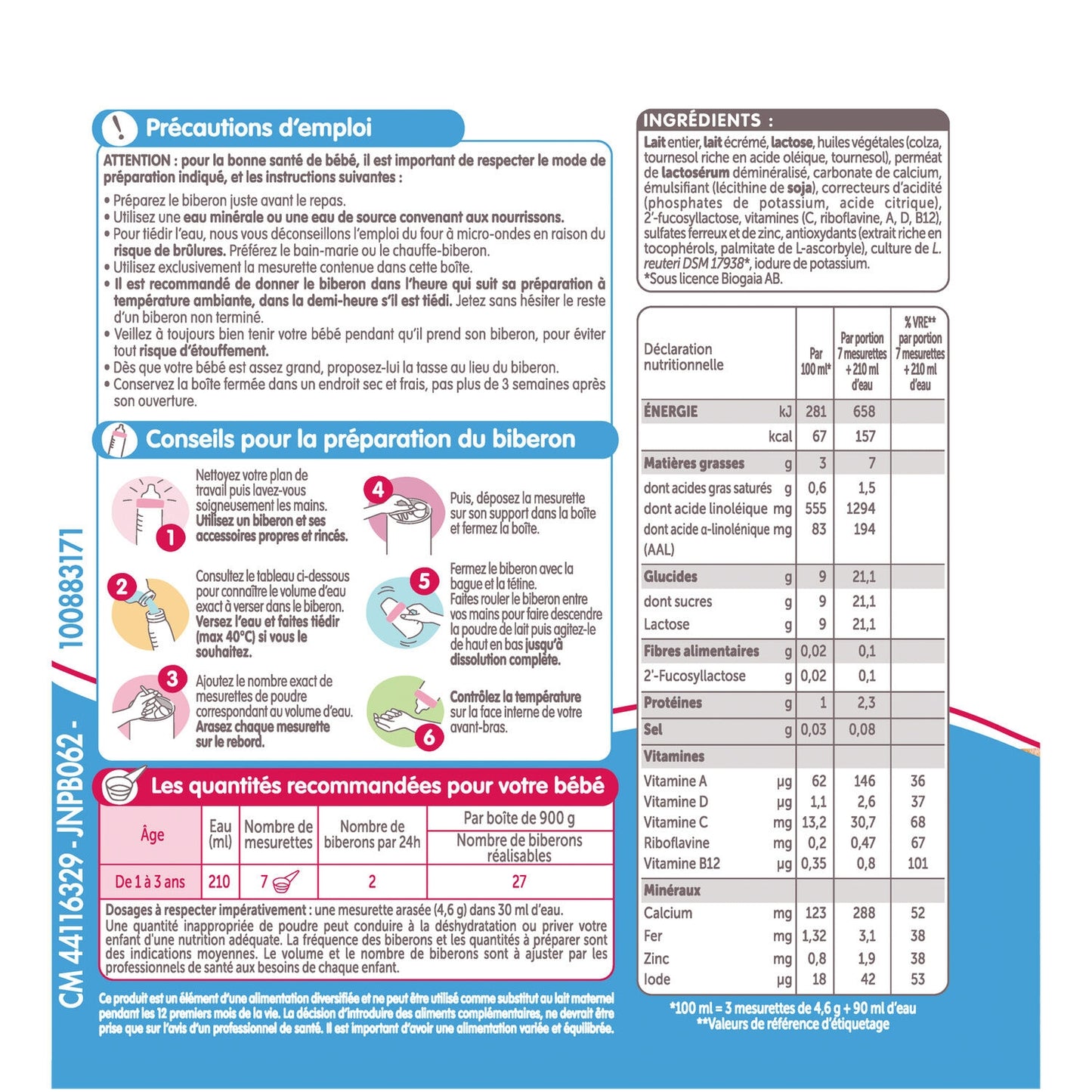 Optipro GUIGOZ Powdered Baby Milk from 1 to 3 Years