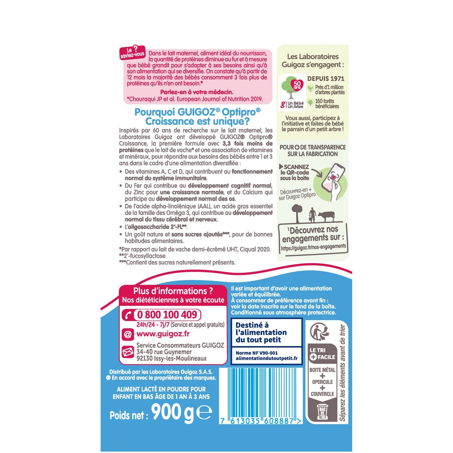 Optipro GUIGOZ Powdered Baby Milk from 1 to 3 Years