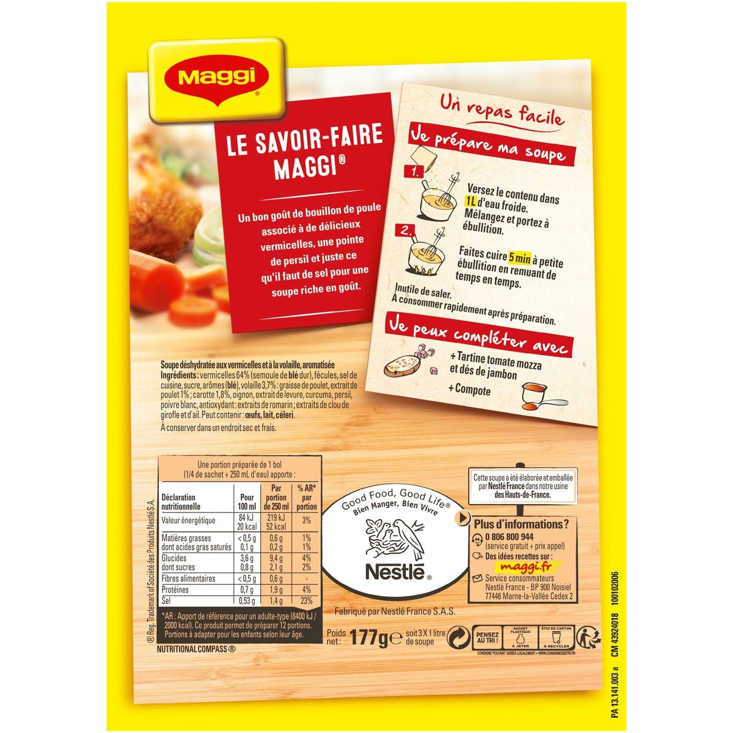 Soupe Déshydratée Poule Vermicelles Carottes MAGGI
