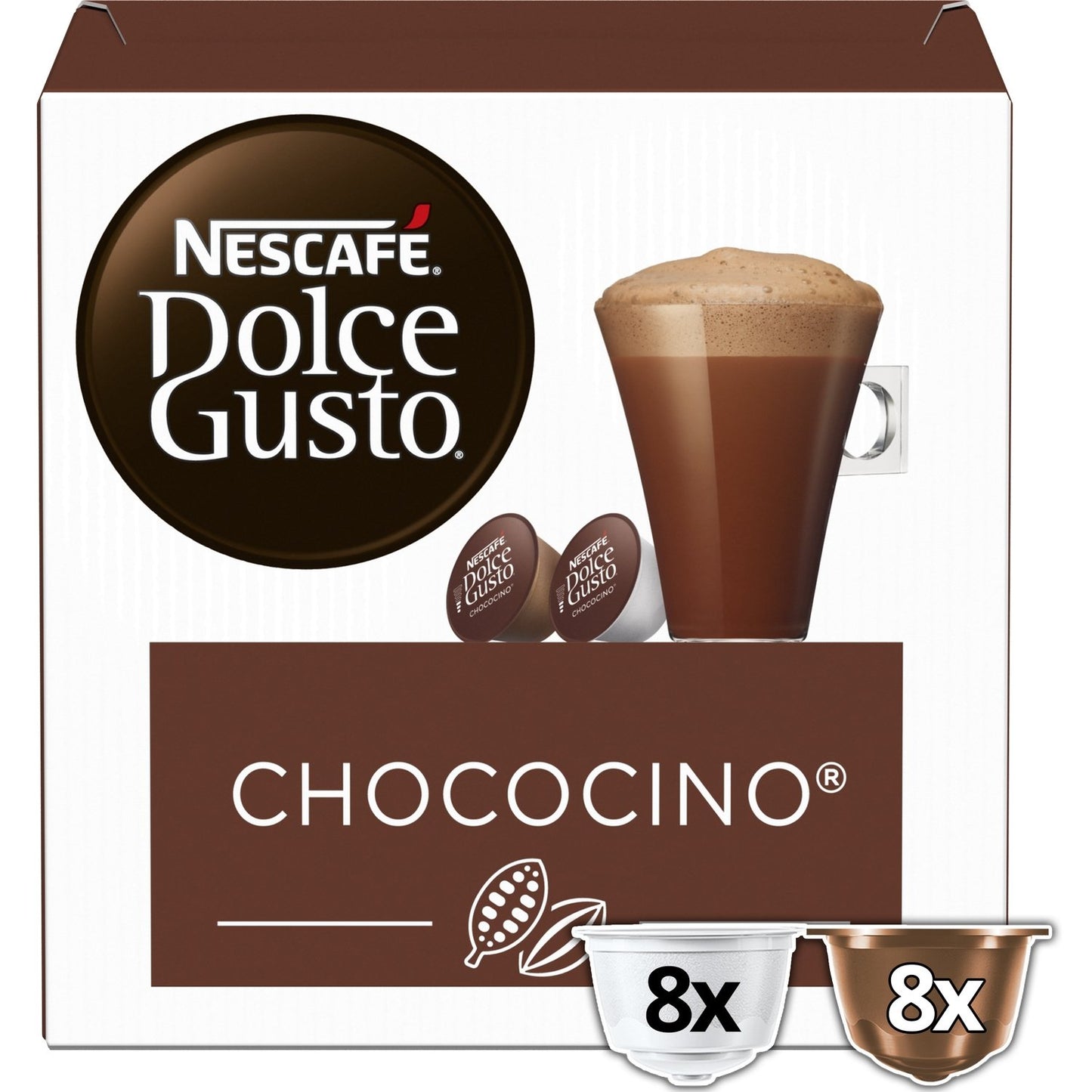 Chocolat Chaud Capsules Chococino NESCAFE DOLCE GUSTO la boîte de 16 capsules