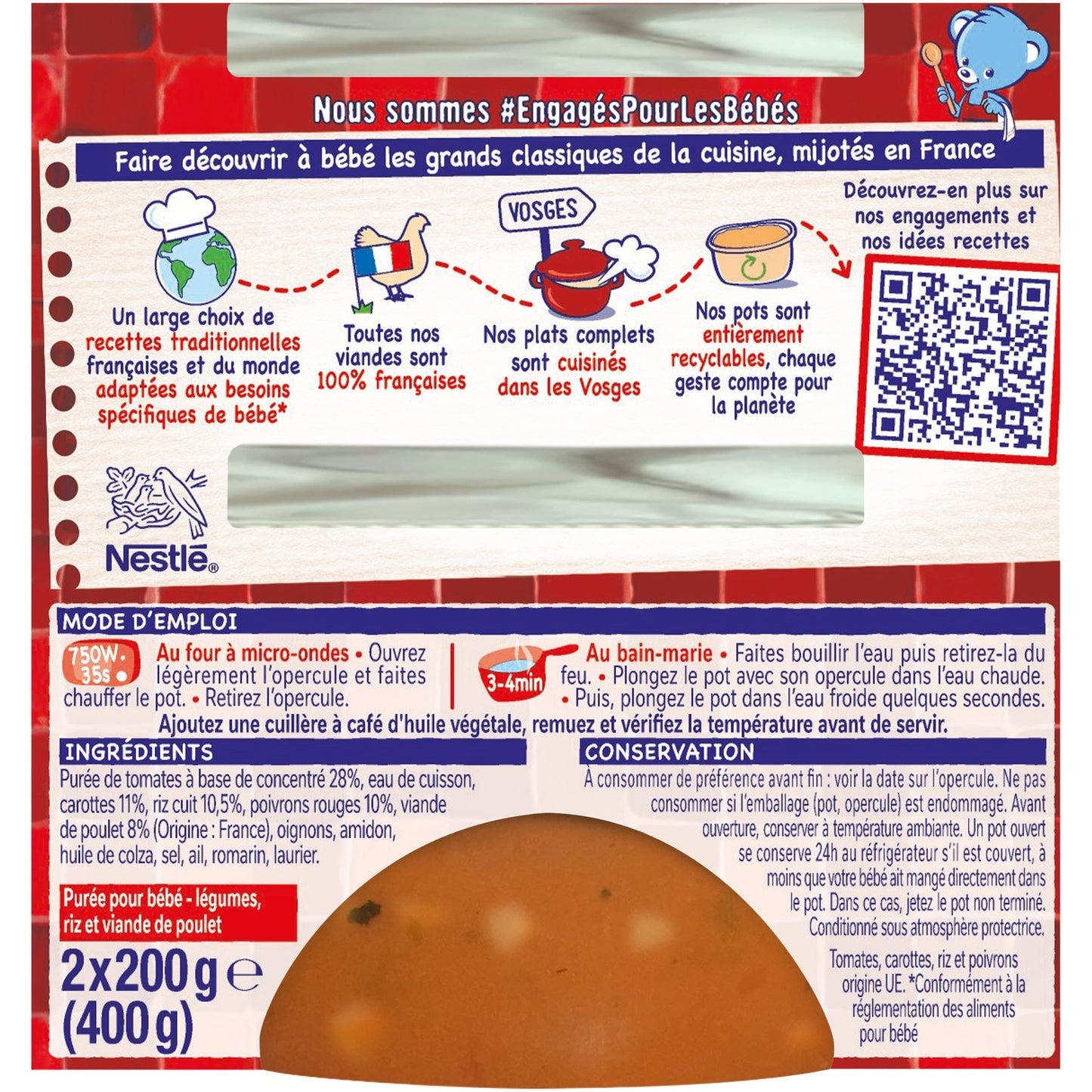 Babymahlzeit 15+ Monate Gemüse Huhn Basquaise NESTLE