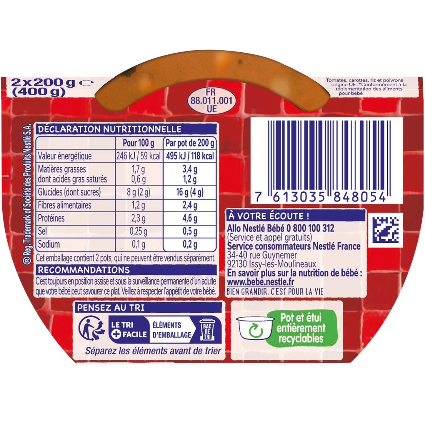 Babymahlzeit 15+ Monate Gemüse Huhn Basquaise NESTLE