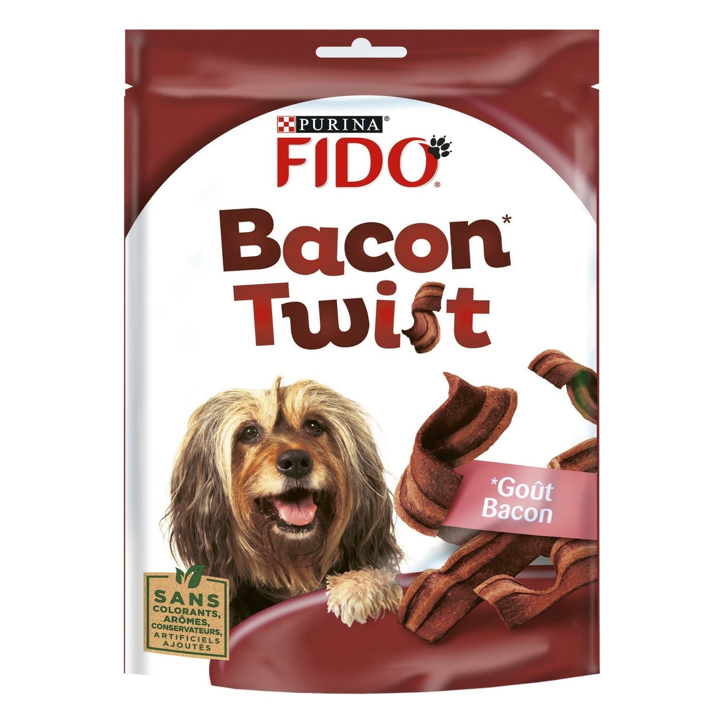 Friandises pour Chien Adulte Bacon Twist FIDO le sachet de 120g