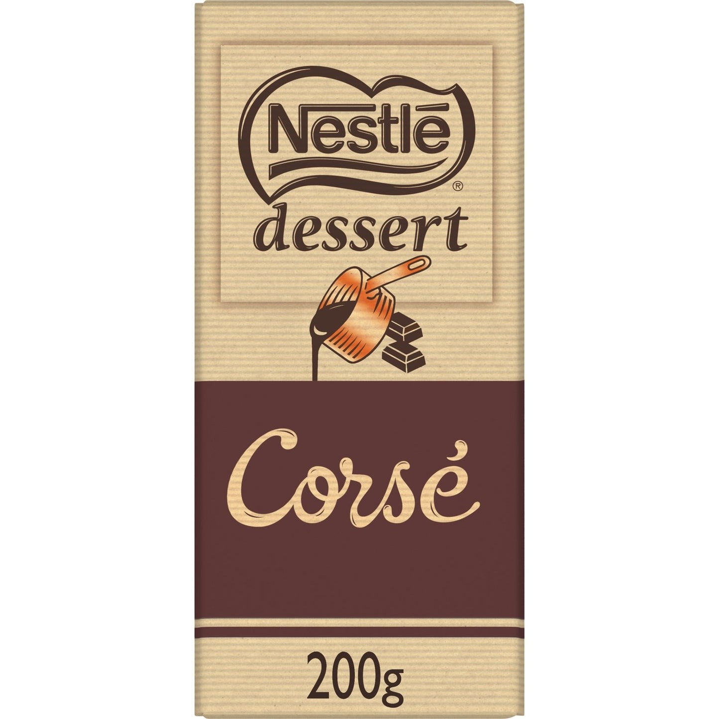 Tablette de Chocolat Noir Dessert Corsé NESTLE la tablette de 200g