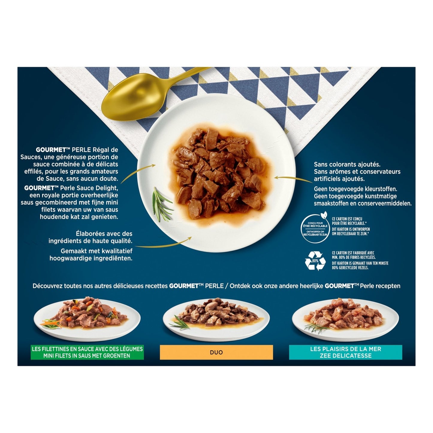 Adult Katzenfutter in Sauce Rind Huhn Lachs Thunfisch Perle GOURMET