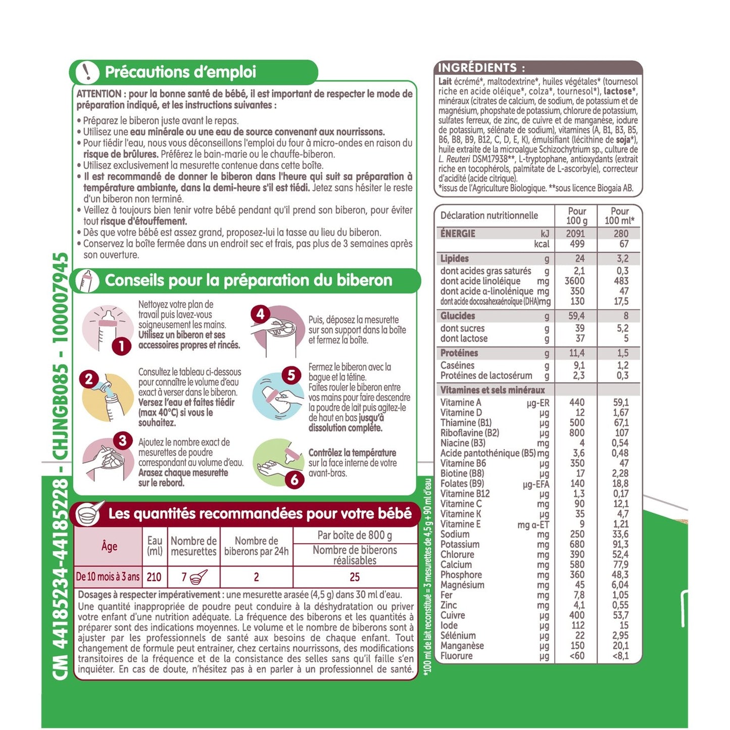 GUIGOZ Organic Powdered Baby Milk 3rd Age