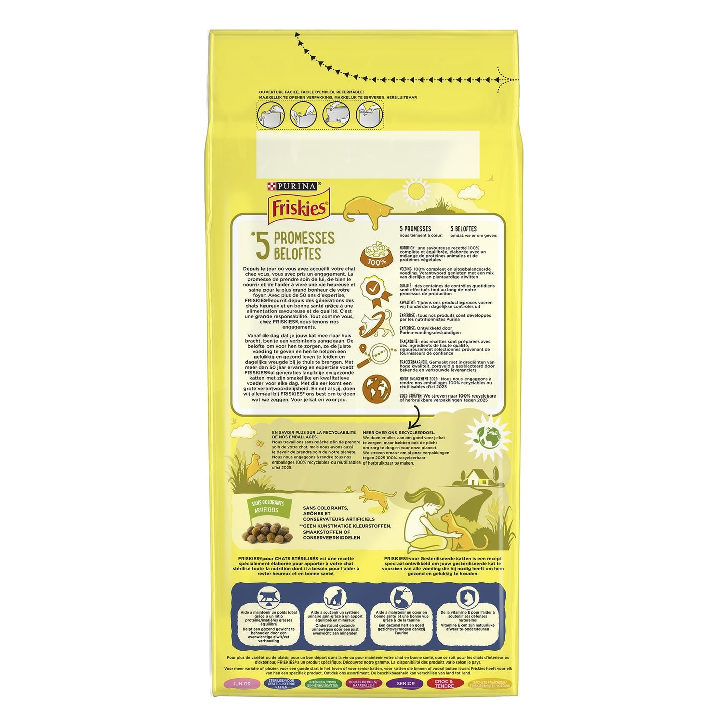 Croquettes pour Chat Stériisé au Poulet, à la Dinde & aux Légumes PURINA FRISKIES