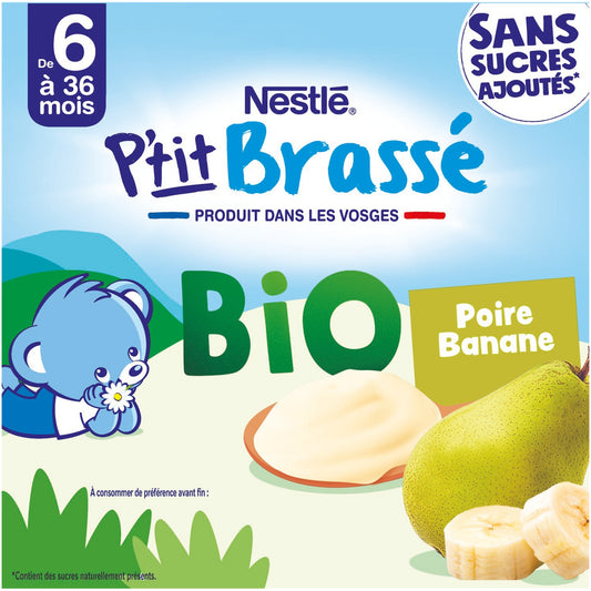 Dessert Bébé Bio Dés 6 Mois, Banane Poire Bio NESTLE