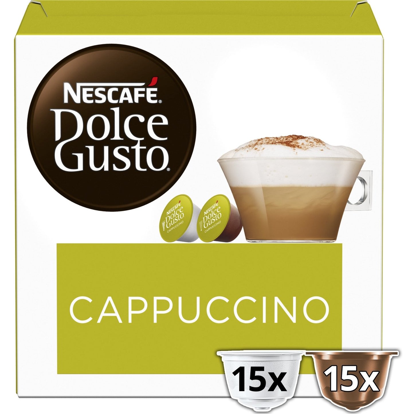Cappuccino Capsules Compatible Dolce Gusto NESCAFE DOLCE GUSTO la boîte de 30 capsules