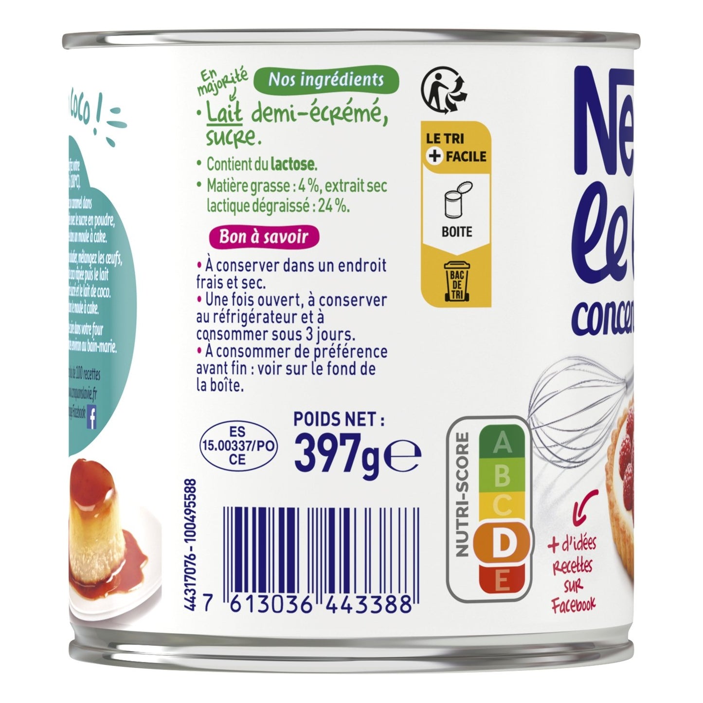 Lait Concentré Sucré NESTLE