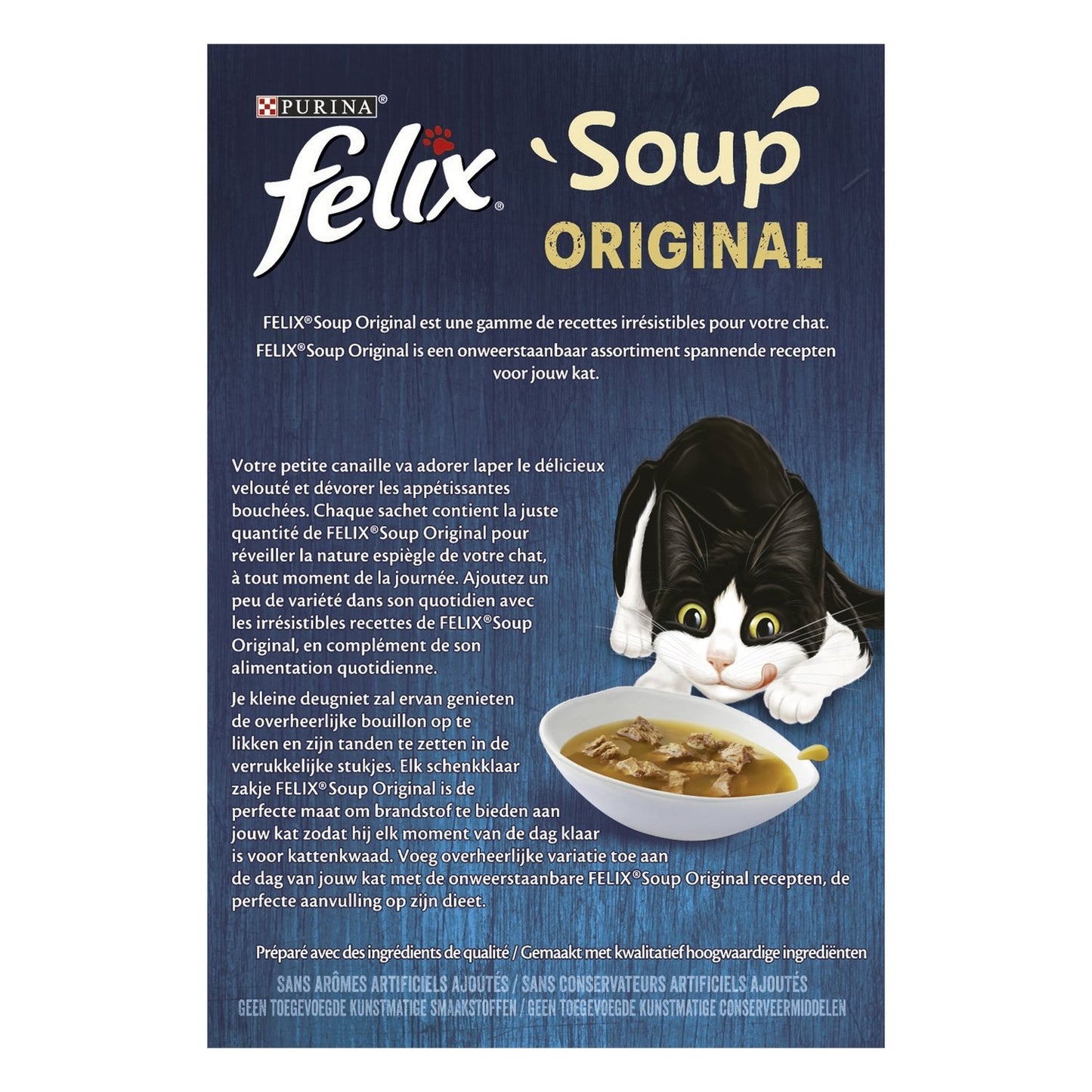 Pâtée pour Chat Adulte en Velouté Cabillaud Thon Carrelet FELIX