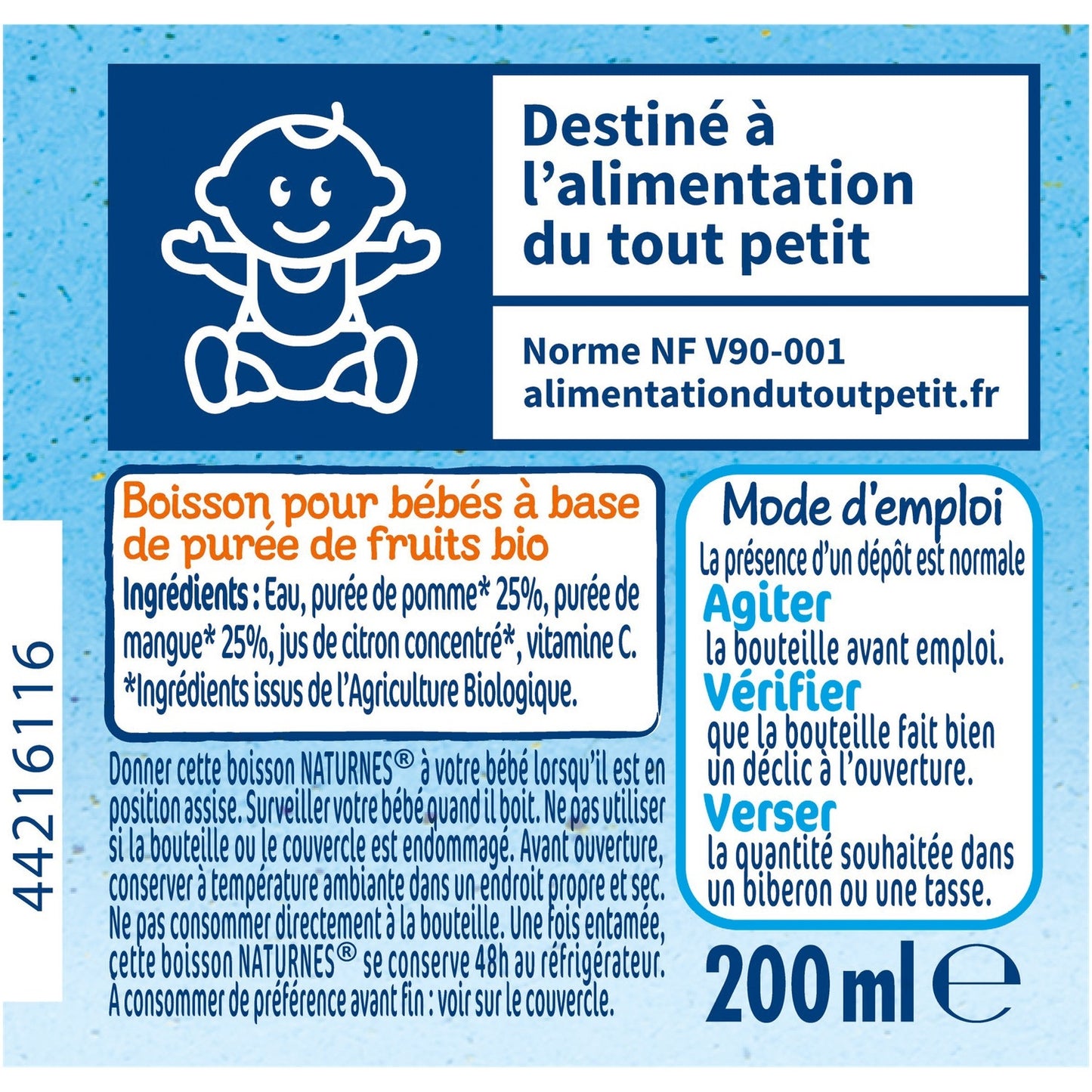 Boisson Bébé Dés 6 Mois, Pomme & Mangue Bio NESTLE