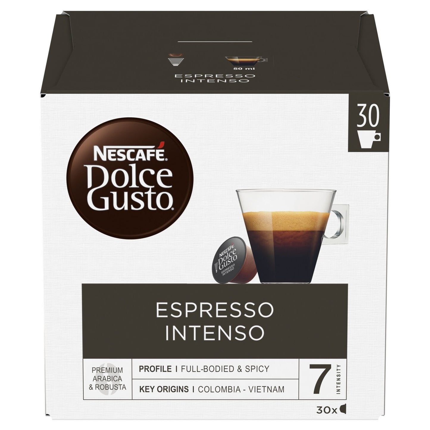 Coffee Capsules Espresso Intenso Intensity 7 NESCAFE DOLCE GUSTO